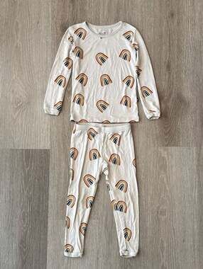 Kyte Baby Bamboo Slate Rainbow Toddler Pajama Set Size 3T